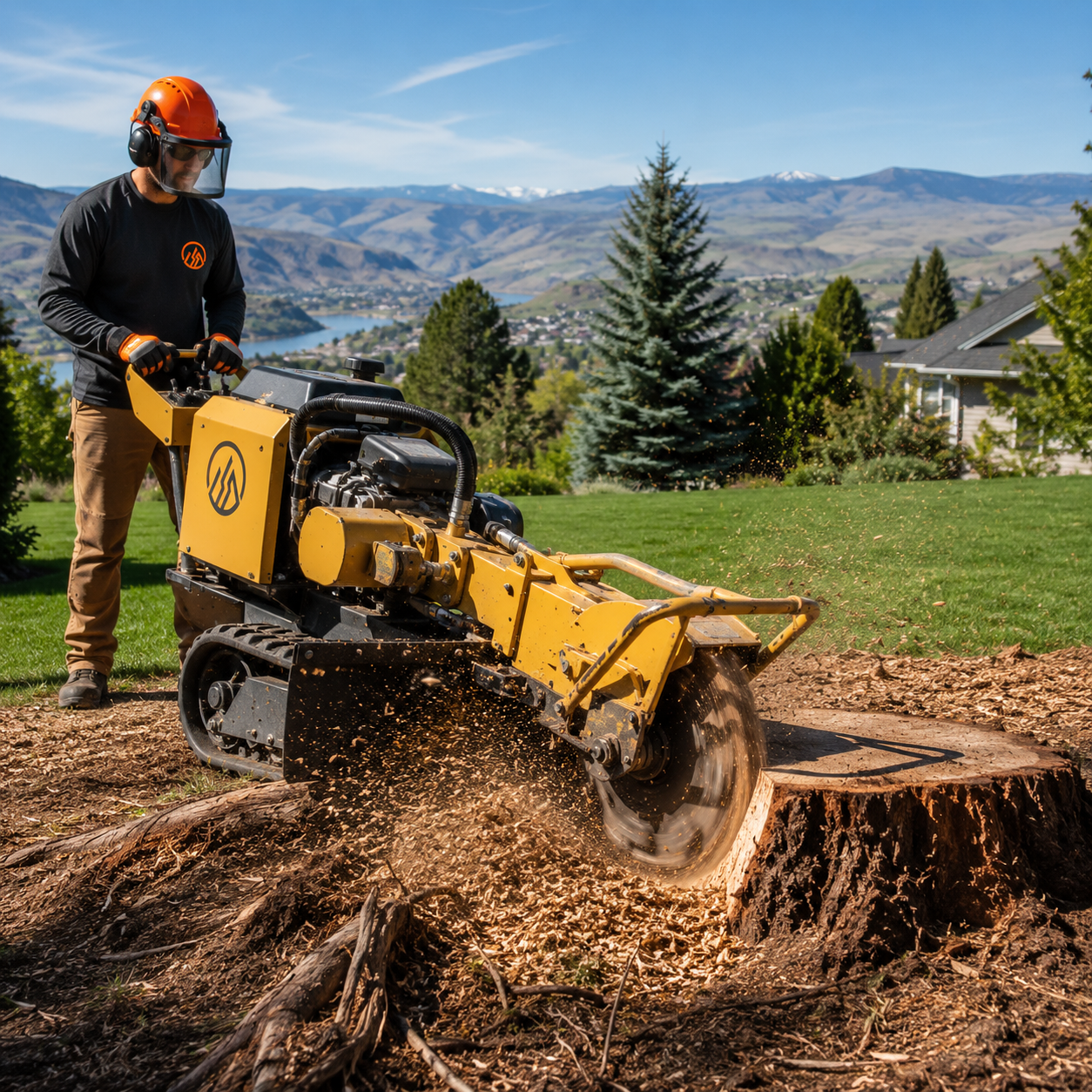 Stump grinding services removing tree stumps from property